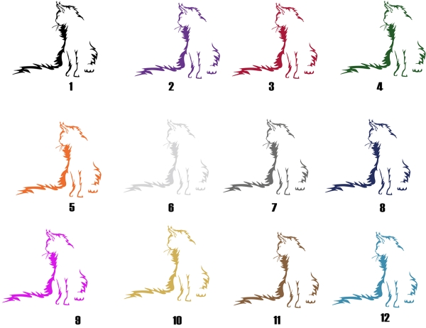 Katzenaufkleber Maine Coon