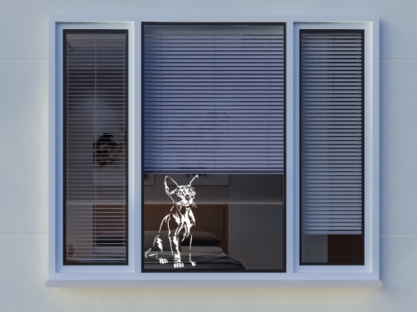 Katzenaufkleber Sphynx