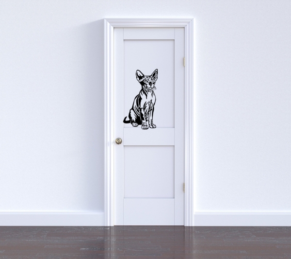 Katzenaufkleber Sphynx