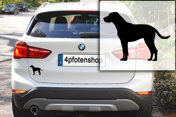 Autoaufkleber Rhodesian Ridgeback stehend Silhouette