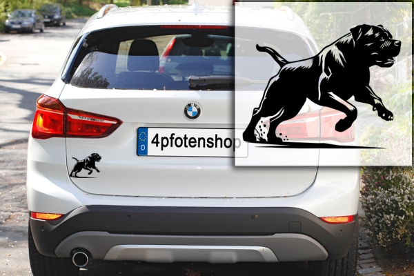 Autoaufkleber Cane Corso rennend Silhouette