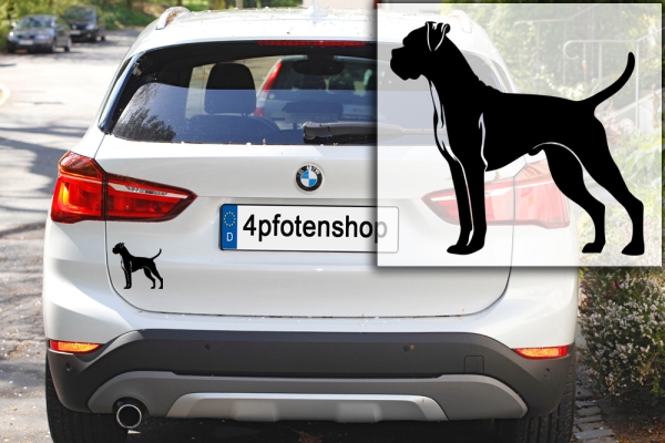 Autoaufkleber Boxer stehend Silhouette