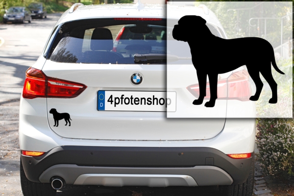 Autoaufkleber Bullmastiff stehend Silhouette