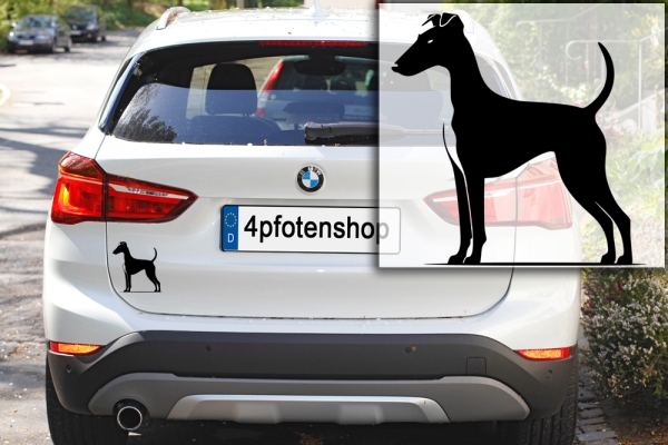 Autoaufkleber Foxterrier (Glatthaar) stehend Silhouette