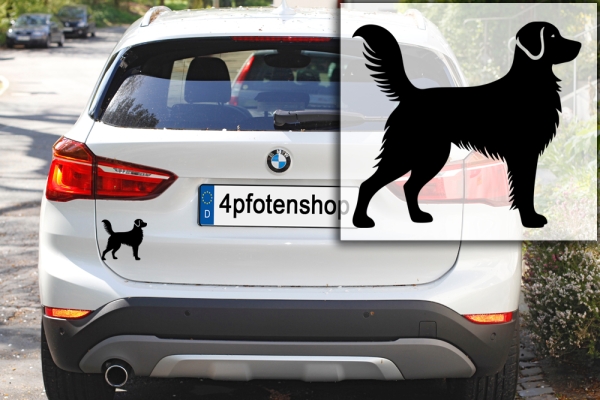 Autoaufkleber Golden Retriever stehend Silhouette