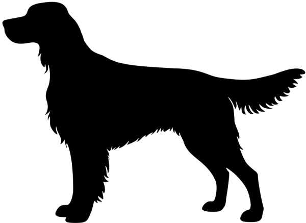 Aufkleber Gordon Setter stehend Silhouette