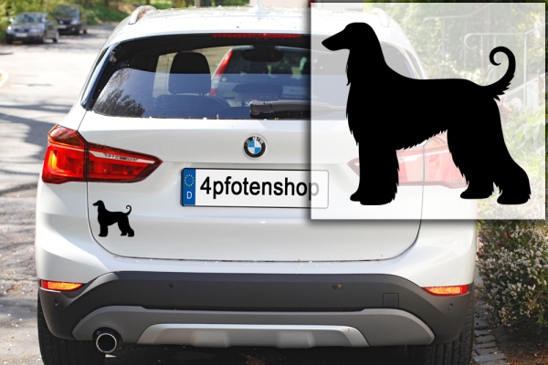 Autoaufkleber Afghane stehend Silhouette