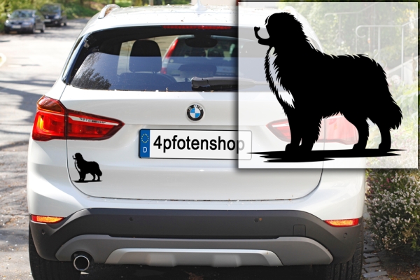Autoaufkleber Berner Sennenhund stehend Silhouette