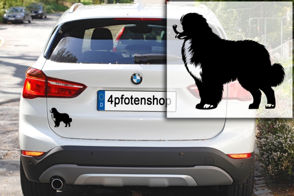 Autoaufkleber Berner Sennenhund stehend Silhouette