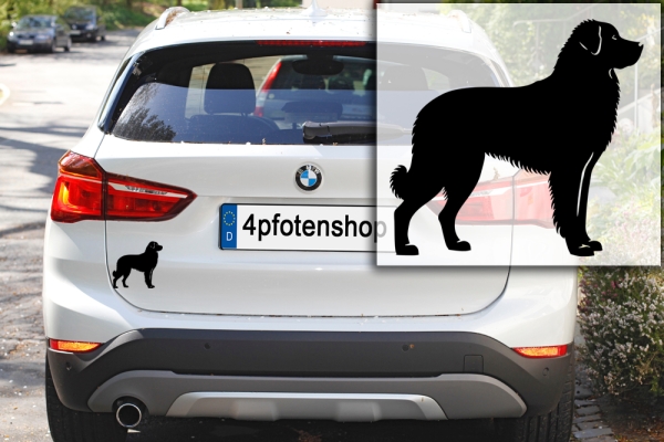 Autoaufkleber Kuvasz stehend Silhouette