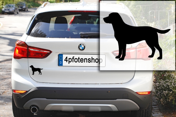 Autoaufkleber Labrador stehend Silhouette