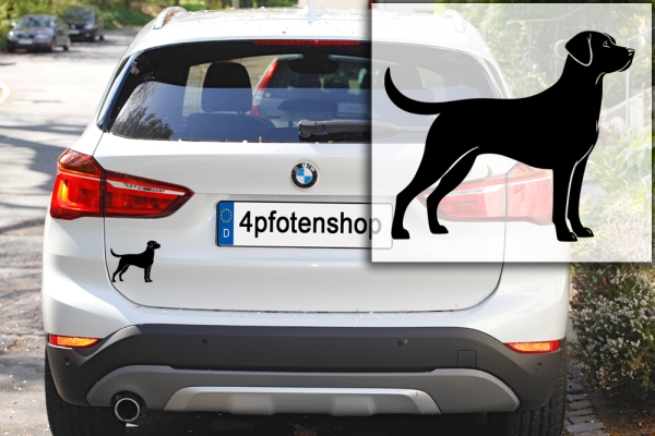 Autoaufkleber Labrador stehend Silhouette