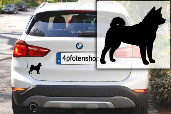 Autoaufkleber Akita stehend Silhouette