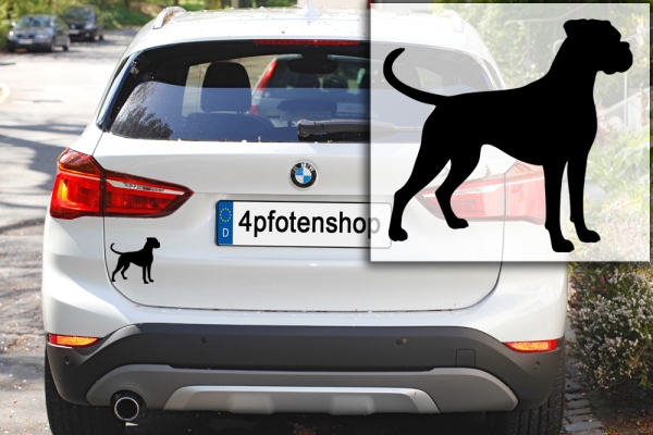 Autoaufkleber Boxer stehend Silhouette