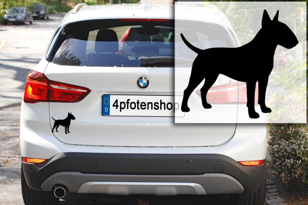 Autoaufkleber Bullterrier stehend Silhouette