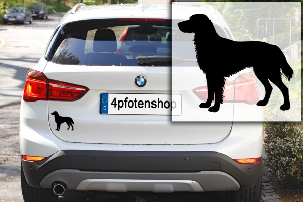 Autoaufkleber Deutsch Langhaar stehend Silhouette