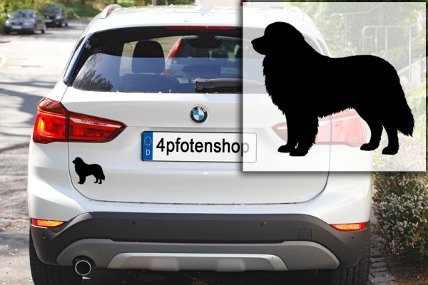 Autoaufkleber Leonberger stehend Silhouette