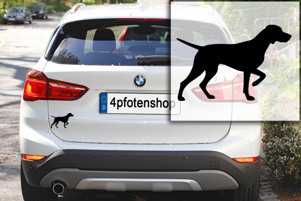 Autoaufkleber Magyar Vizsla stehend Silhouette