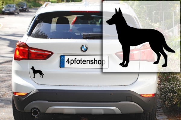 Autoaufkleber Malinois stehend Silhouette