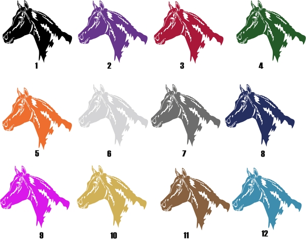 Aufkleber Pferd - Araber Kopf