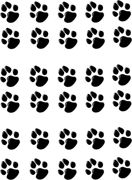 Aufkleber Pfoten A4 Bogen