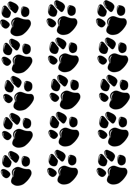 Aufkleber Pfoten A4 Bogen