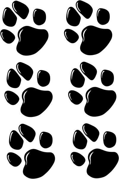 Aufkleber Pfoten A4 Bogen