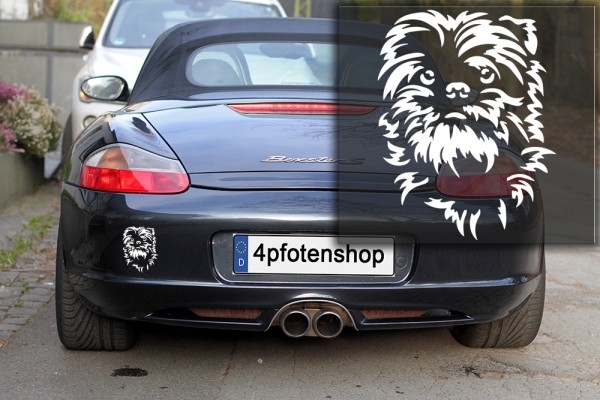 Autoaufkleber "Affenpinscher" Kopf