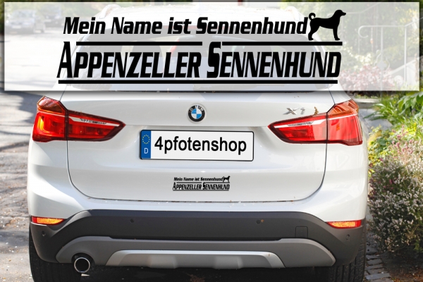 Aufkleber "Mein Name ist Appenzeller Sennenhund"