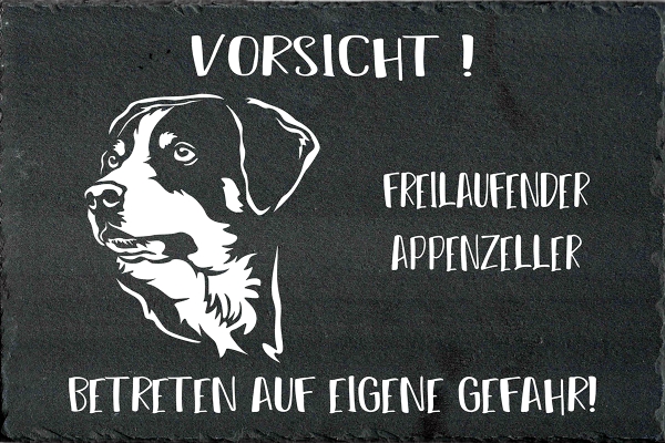 Schieferplatte Appenzeller Sennenhund