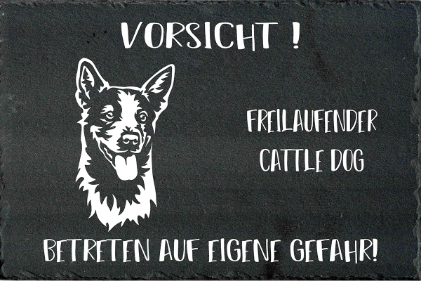 Schieferplatte Australian Cattle Dog