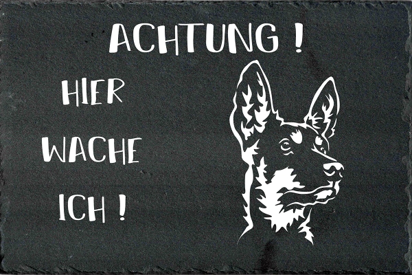 Schieferplatte Australian Kelpie