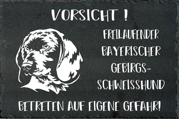 Schieferplatte Bayerischer Gebirgsschweißhund