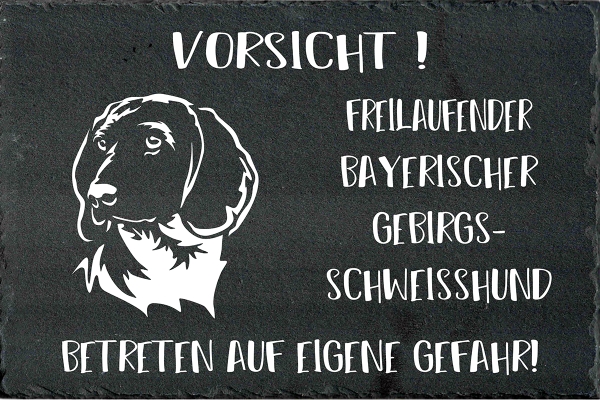 Schieferplatte Bayerischer Gebirgsschweißhund