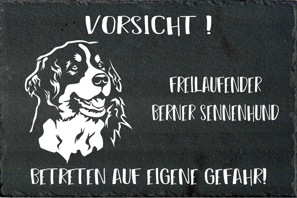 Schieferplatte Berner Sennenhund