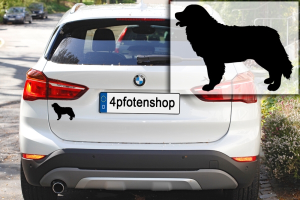 Autoaufkleber Berner Sennenhund stehend Silhouette