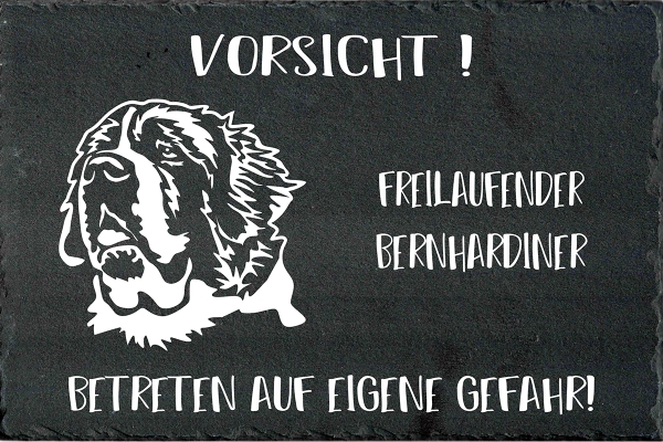 Schieferplatte Bernhardiner