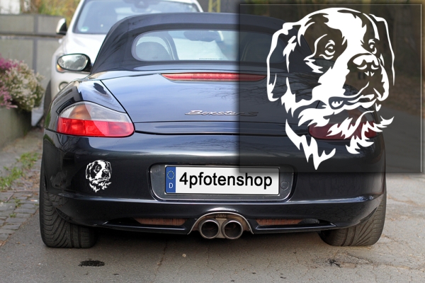 Autoaufkleber "Bernhardiner" Kopf