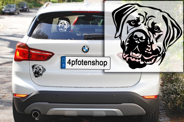 Autoaufkleber "Boerboel" Kopf