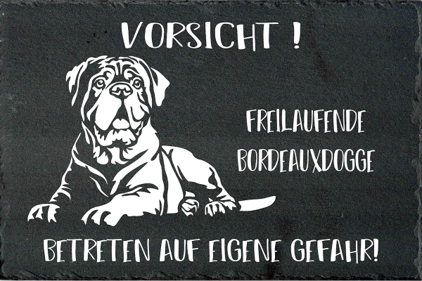 Schieferplatte Bordeauxdogge