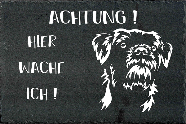Schieferplatte Border Terrier