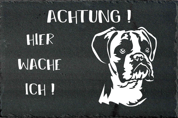 Schieferplatte Boxer