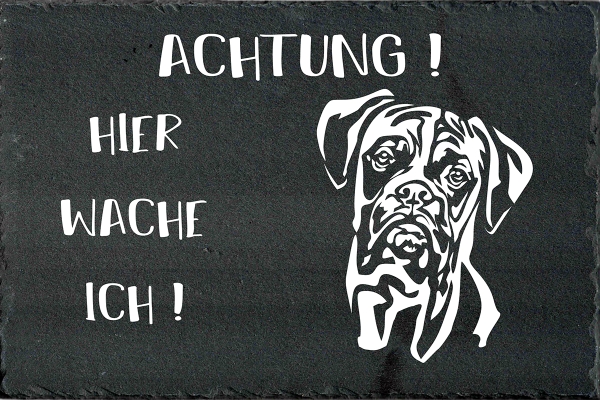 Schieferplatte Boxer