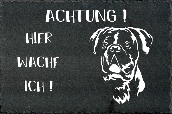 Schieferplatte Boxer