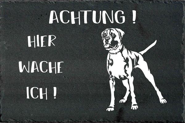 Schieferplatte Boxer