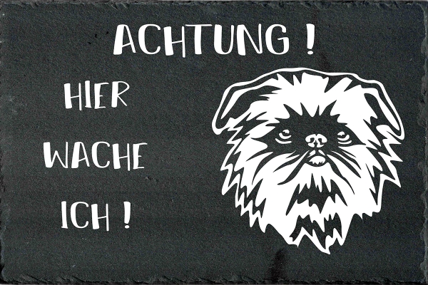 Schieferplatte Brüsseler Griffon