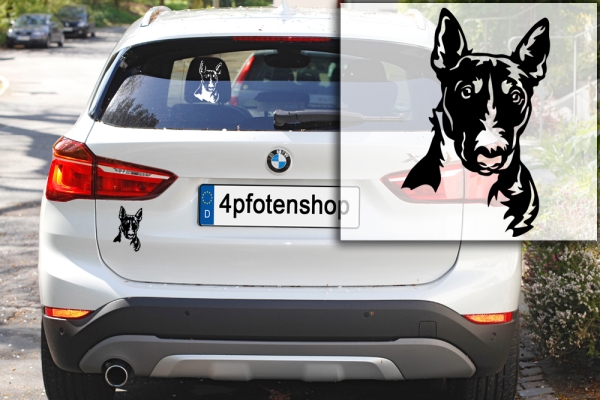 Autoaufkleber "Bullterrier" Kopf