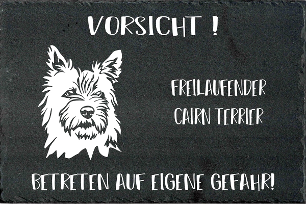 Schieferplatte Cairn Terrier