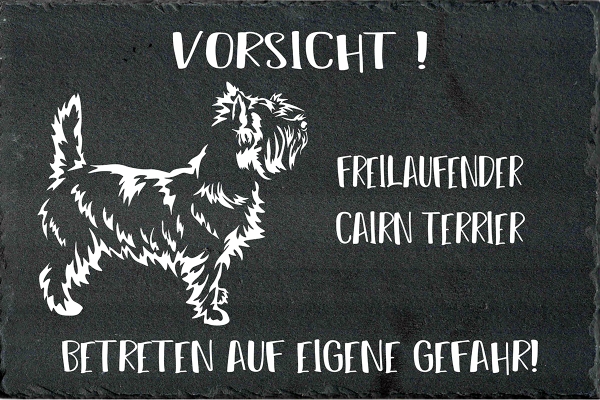 Schieferplatte Cairn Terrier