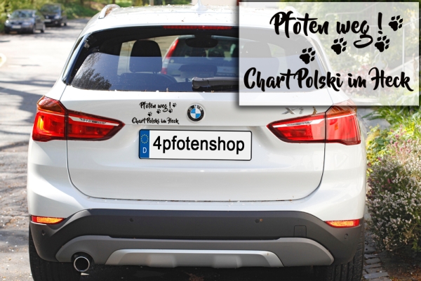 Aufkleber "Pfoten weg! Chart Polski im Heck"
